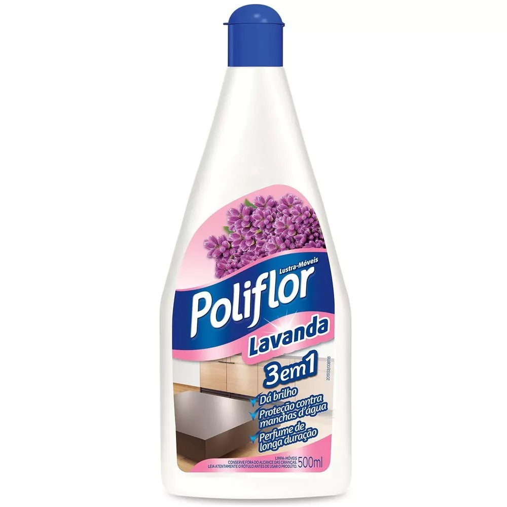 Lustra Moveis Poliflor 500 ML  - Jasmim / Lavanda